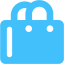 caribbean blue shopping bag 2 icon