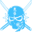 caribbean blue skull 11 icon