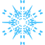 caribbean blue snowflake 19 icon