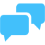 caribbean blue speech bubble 2 icon