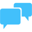 caribbean blue speech bubble 3 icon