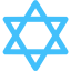 caribbean blue star of david icon