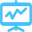 caribbean blue statistics icon