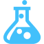 caribbean blue test tube icon