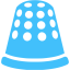 caribbean blue thimble icon