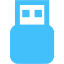 caribbean blue usb on icon