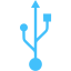 caribbean blue usb icon