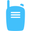 caribbean blue walkie talkie radio icon