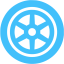 caribbean blue wheel icon