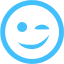 caribbean blue wink icon