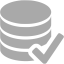 dark gray accept database icon