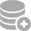 dark gray add database icon