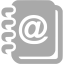 dark gray address book icon