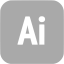 dark gray adobe ai icon