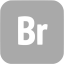 dark gray adobe br icon