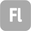 dark gray adobe fl icon