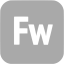 dark gray adobe fw icon