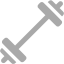 dark gray barbell icon