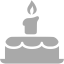 dark gray birthday cake icon