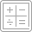 dark gray calculator 4 icon