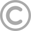dark gray copyright icon
