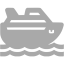 dark gray cruise ship icon