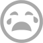 dark gray crying icon