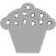 dark gray cupcake 4 icon