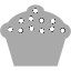 dark gray cupcake 5 icon