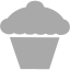 dark gray cupcake 6 icon