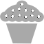 dark gray cupcake icon