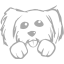 dark gray dog 5 icon