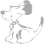 dark gray dog 9 icon