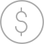 dark gray dollar 2 icon