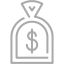 dark gray dollar icon