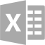 dark gray excel 3 icon