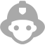 dark gray fireman icon