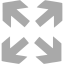 dark gray fullscreen 11 icon