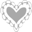 dark gray heart 40 icon