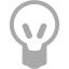 dark gray light bulb icon