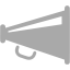 dark gray megaphone icon
