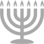 dark gray menorah icon