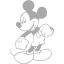 dark gray mickey mouse 20 icon