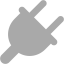 dark gray plug icon
