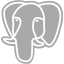 dark gray postgresql icon