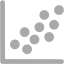 dark gray scatter plot icon