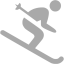 dark gray skiing icon