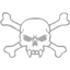 dark gray skull 60 icon