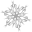 dark gray snowflake 4 icon