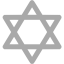 dark gray star of david icon